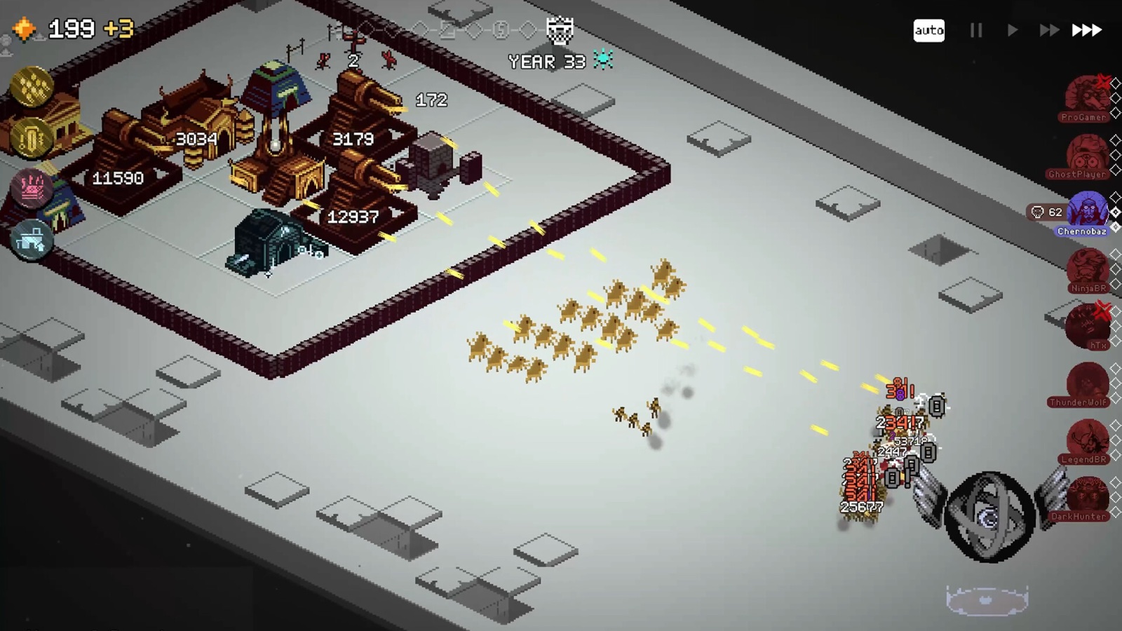 A battle between two developed kingdoms